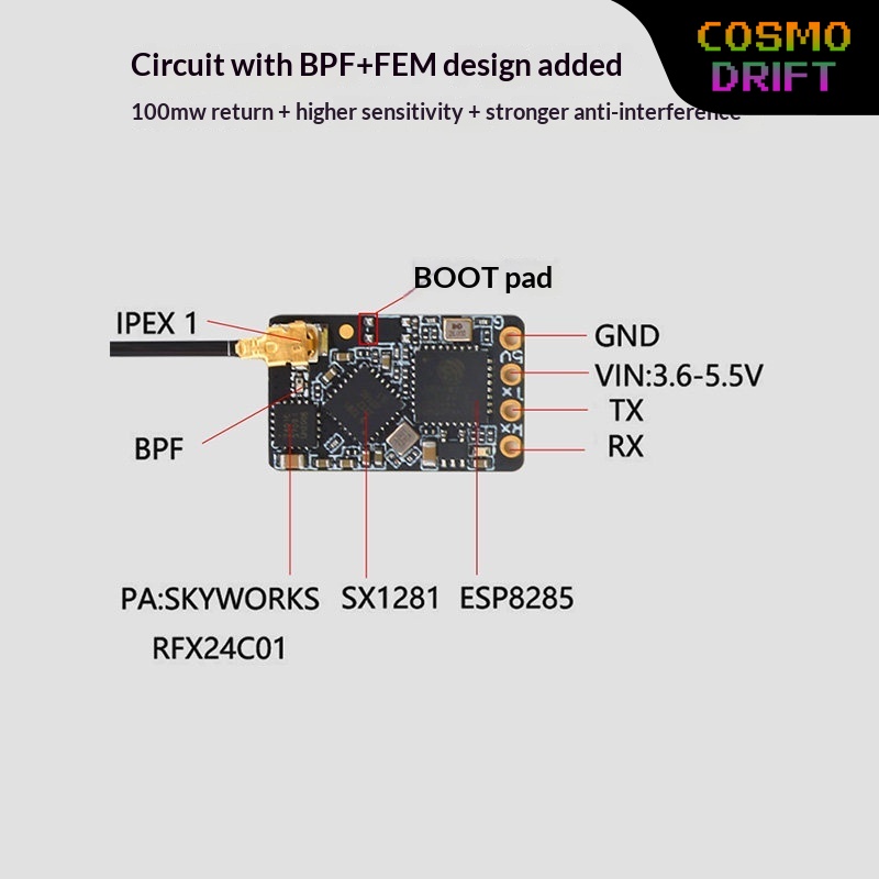 Drone Rc Receiver And Transmitter - 핫 베이크 익스프레스LRS ELRS 수신기 2.4GHz